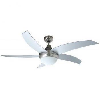 Ventilador de Techo Bestron DCF52LSR con Luz y Control Remoto 132cm 60W Color Plata/Gris