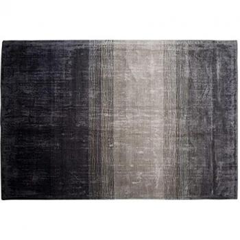 Alfombra moderna de viscosa gris y negra 160 x 230 cm efecto ombre Ercis
