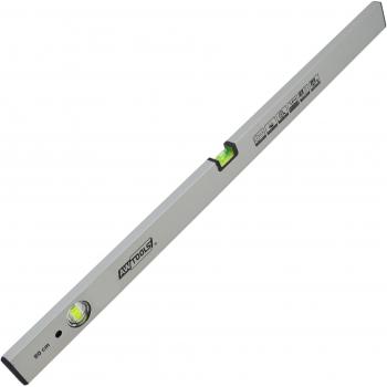 Nivel de burbuja Awtools anodizado 60 cm, nivel de precisión, fabricado en aluminio anodizado, ligero y duradero, con tres burbujas de nivelación para una medición precisa en horizontal y vertical