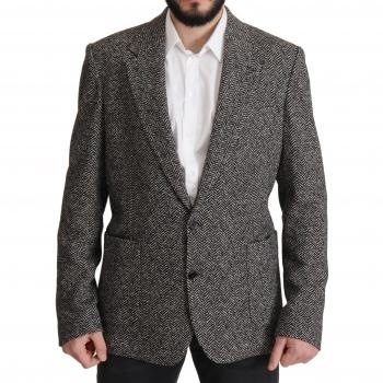 Dolce & Gabbana Gray Cotton Single Breasted Fantasy Blazer - IT44 | XS