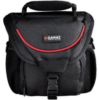 Carat 49280 Tough Bag - Maletín Mediano con Correa y Capucha de Lluvia para cámaras réflex y compactas