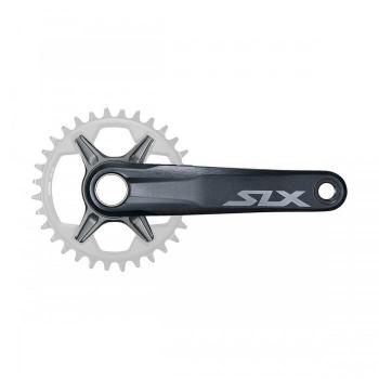 Shimano Bielas SLX M7100 Boost 52 mm, Biela simple FC-M7100-1 de 12 velocidades, longitud de 170 mm, línea de cadena de 52 mm