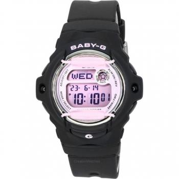 Casio Baby-G Women's Watch with Digital Resin Strap and Pink Dial, Quartz BG-169U-1C 200M
