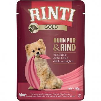 Rinti Gold 10 x 100 g - Pollo Puro y Vacuno