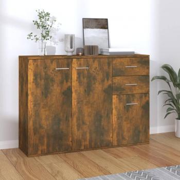 Aparador de Madera Multicapa Roble Ahumado 105x30x75 cm