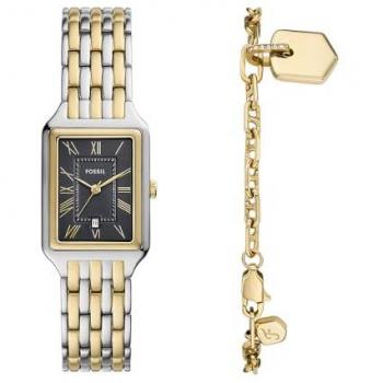 Set de Reloj y Pulsera Fossil Raquel ES5376SET Acero Plata Analógico 23 mm