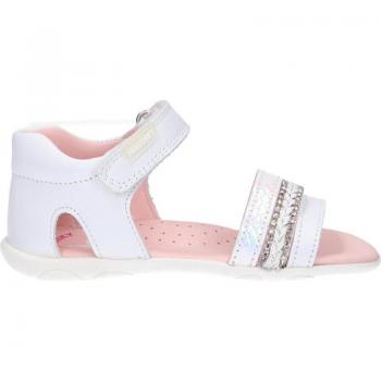 Sandalias planas con velcro Pablosky 007300 para niña, color blanco