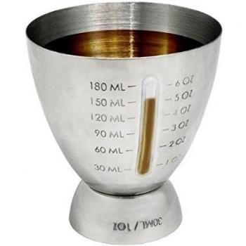 Vin Bouquet FIK 157 - Medidor Gigante de Acero Inoxidable,Jigger, Vaso Medidor Cocktail, Vaso Medidor Cocktail, Acero Inoxidable, Plateado