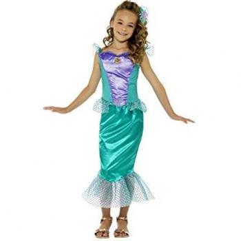 Ocean Mermaid Costume Dress for Girls - Ariel Inspired, Size L (10-12 Years)