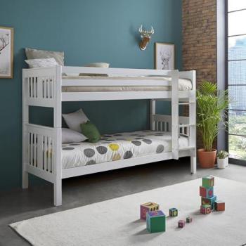 Litera de Madera Blanca 90x190cm MueMue