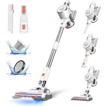 Aspiradora inalámbrica Ultenic U10 Pro con potente succión de 400W, filtración avanzada de 5 capas y motor de alta velocidad