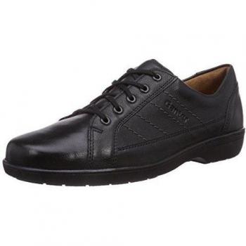 Ganter ANKE, Weite G - Zapatos de cordones de cuero para mujer, color negro, talla 44