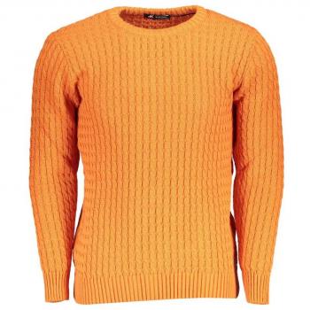 U.S. Polo Assn. Men's Orange Twisted Crew Neck Sweater - Size M