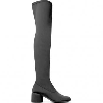 Camper Niki Women's Over-Knee Boots - Black Cotton, Size 35/5 US