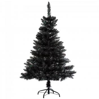 ?rbol de Navidad Negro Floreciente 210 cm - PVC de Alta Calidad