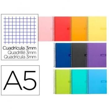 Cuaderno espiral Liderpapel A5 crafty tapa forrada 80h 90 gr.