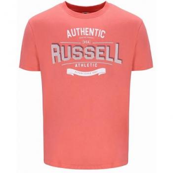 Camiseta de Manga Corta Hombre Russell Athletic Amt A30081 Naranja Coral