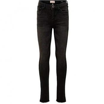 Only Konblush Skinny Raw Jeans 1099, Negro