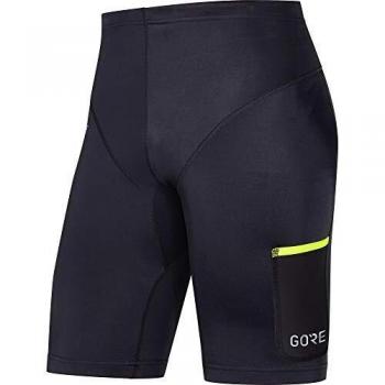 GORE Wear, Hombre, Mallas cortas transpirables para correr, GORE R7 Short Tights, Talla: S, Color: Negro, 100103