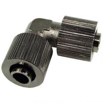 Compact 10/8mm L Hose Connector - Black Nickel Finish