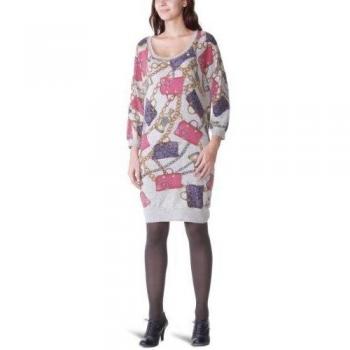 Derhy - Vestido con cuello redondo para mujer, talla 38, color Gris