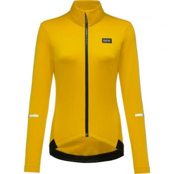 Maillot Gore Wear Progress Thermo para mujer, manga larga, color amarillo mate, talla L