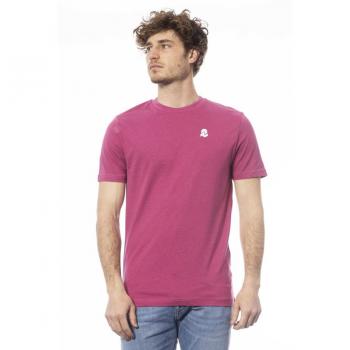 Invicta Purple Cotton T-Shirt - S, T-Shirts, male, Purple, Size: S, Cotton Short Sleeve T-Shirt with Logo Print