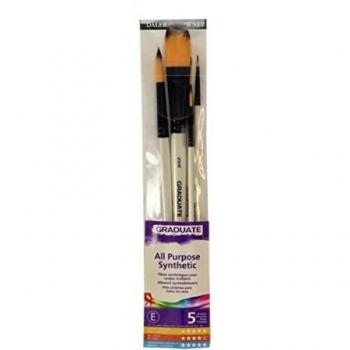Daler Rowney Graduate Estuche Pinceles Mango Corto 5 Acuarela Sintéticos Paisaje