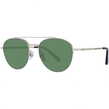 United Colors of Benetton Men's Sunglasses BE7028, Gold, Size 50, Satin Light Gold Finish, 140 mm Frame Width