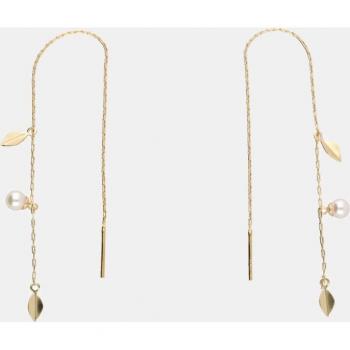 Pendientes Romea de plata dorada y perlas