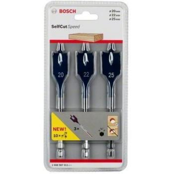Bosch Professional 3x Set de Brocas Fresadoras Planas SelfCut Speed