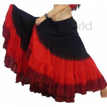 Mujer ATS Danza del Vientre 25 Yard algodón Maxi Falda ATS - Dance | Dancer mundo, Black/Red/Maroon