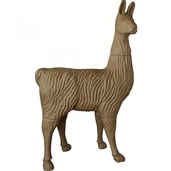 Décopatch XLA31C - Un support XXL en papier brun mâché 78x32x126 cm, Lama