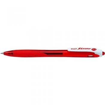 Bolígrafo retráctil Pilot RexGrip BeGreen, rojo, punta 0.7 mm