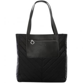 Bolso Malawi para Ordenador Portátil Mujer - Negro, Capacidad 21 L, Compartimento para Laptop de 13, Bolsillo Interno y Asas Largas