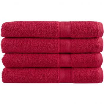 Toallas de sauna Solund 4 piezas Rojo 80x200 cm 600g/m²