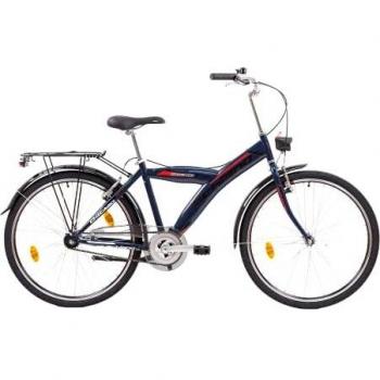 F.lli Schiano Chicago Bicicleta de Ciudad, Unisex-Adult, Azul, 26