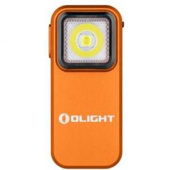 Linterna EDC de ángulo recto Oclip 300 lúmenes Naranja con luz blanca y roja Olight