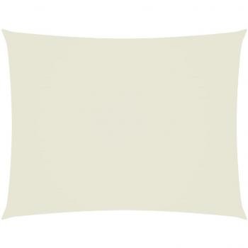 Toldo de vela rectangular tela Oxford color crema 5x7 m