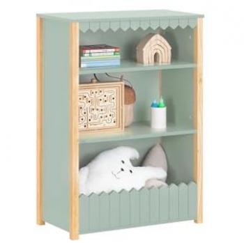 Librería Infantil Verde con 3 Estantes para Juguetes y Libros - 70 x 35 x 100 cm KMB97-GR