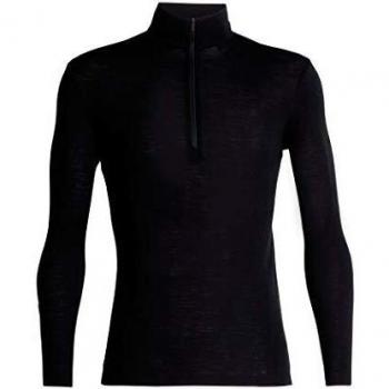 Icebreaker 175 Everyday LS Half Zip Camiseta, Hombre, Negro, XL