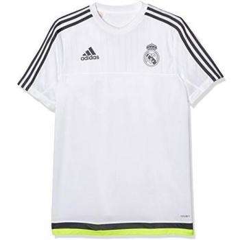 adidas Real TRG JSY Y - Camiseta para niño, color blanco / gris / lima, talla 176