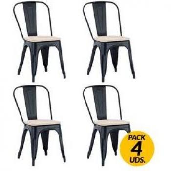 Pack de 4 sillas de comedor Tolix