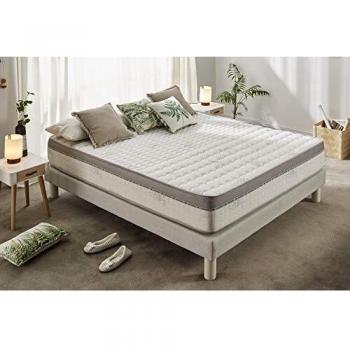 Colchón Extravagante 160x200 cm - Espuma de Memoria Thermosoft - Independencia de Dormir - Adaptabilidad Personalizada - Grueso 24 cm, 7 Zonas, Reversible Invierno/Ver