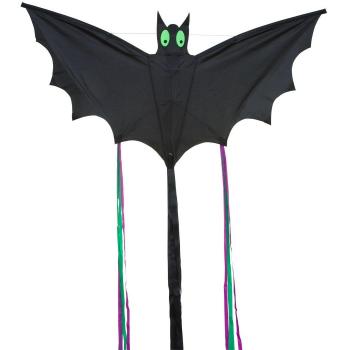 Invento 100040 Bat Black L - Cometa, diseo de murcilago, color negro
