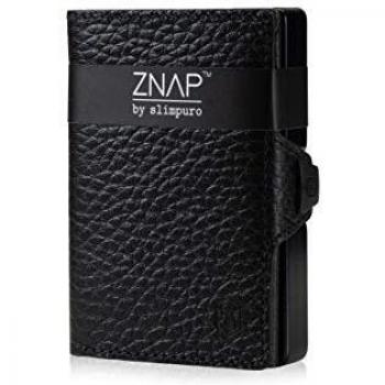 ZNAP Carteras para Hombre RFID Metálico con Compartimento para Monedas – Tarjetero Hombre de Aluminio – Cartera Hombre pequeña para 12 Tarjetas – Monedero Hombre Minimalista - Billeteras para Hombre