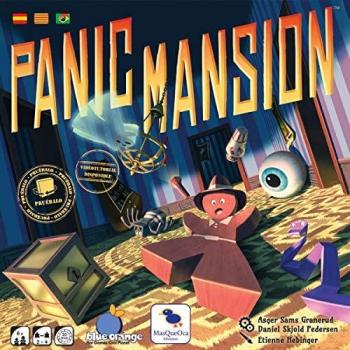 Panic Mansion Masqueoca - Juego de mesa de estrategia y misterio, incluye miniaturas, tablero modular, cartas de personaje y objetos, permite jugar en solitario o en grupo, adecuado para 2-6 jugadores, recomendado para mayores de