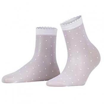Falke Women's 15 Denier Sheer Dot Ankle Socks - Transparent, Matte, 1 Pair