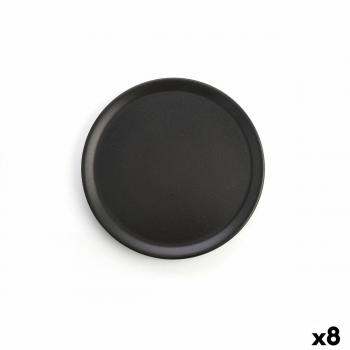 Plato Llano Anaflor Barro Negro Ø 31 cm (8 Unidades)