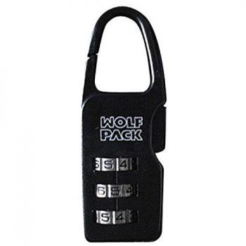 Wolfpack 3101320 Candado Combinación Esmaltado Negro
